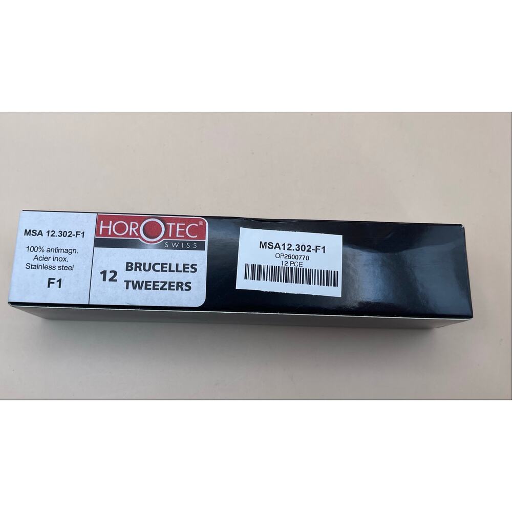 Horotec MSA12.302-F1 12 Pc Swiss Watchmaker Tweezers 100% Antimagnetic
